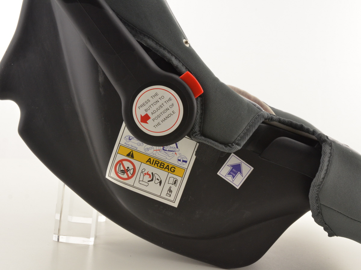 Kinderautositz Babyschale Autositz schwarz/weiß/pink Gruppe 0+, 0-13 kg – Bild 5