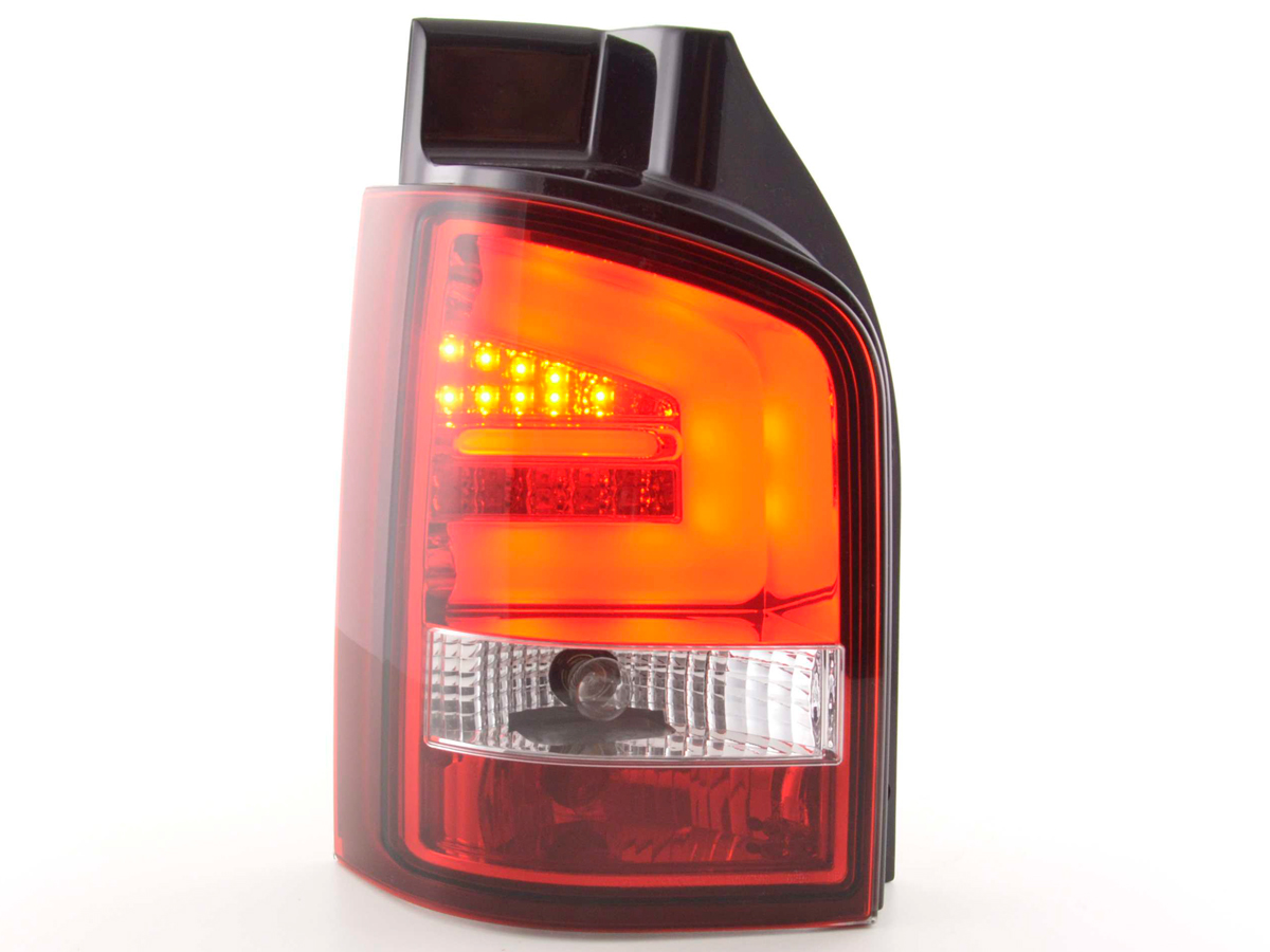 LED Rückleuchten Set VW T5  03-10 Heckklapentür-Version rot/klar – Bild 3