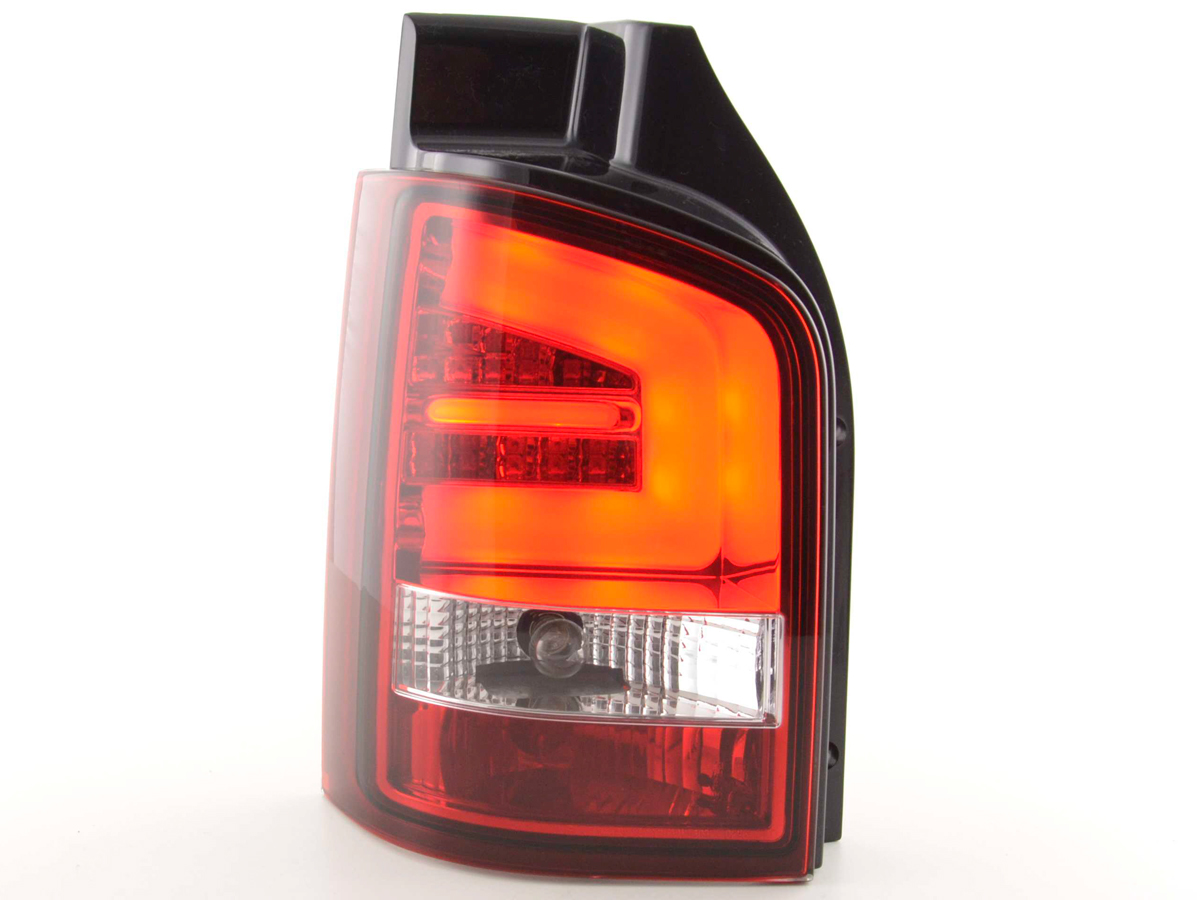 LED Rückleuchten Set VW T5  2010- Heckklapentür-Version rot/klar – Bild 2