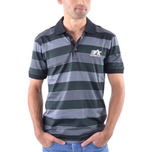 Poloshirt, Polo, Shirt, Top Modern, Klasse Design, grau gestreift Größe S