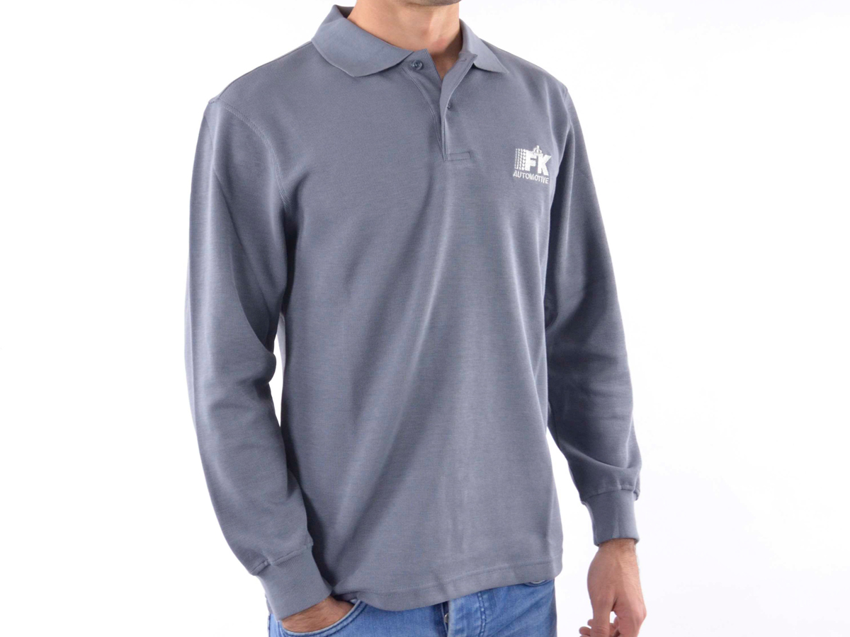 Poloshirt, Polo, Shirt, Top Modern, Klasse Design, grau Größe M – Bild 2