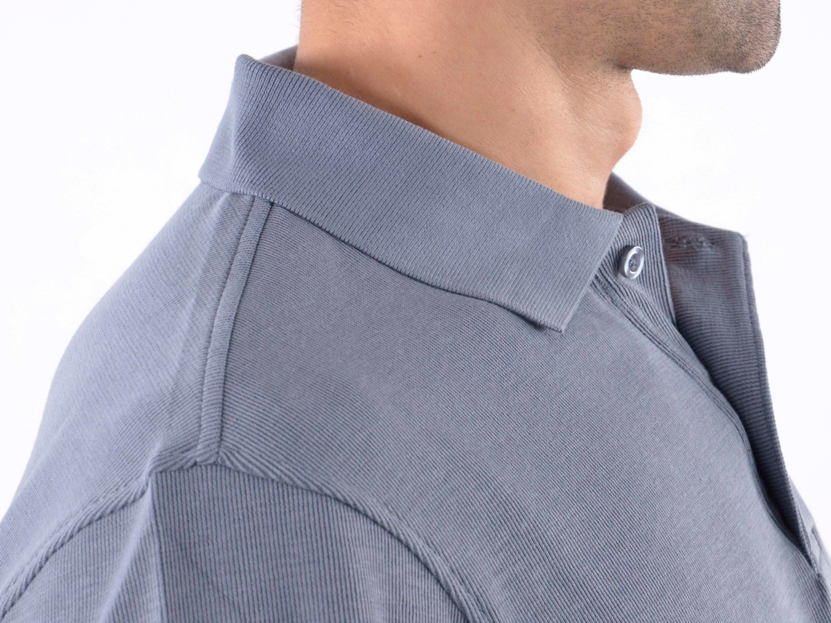 Poloshirt, Polo, Shirt, Top Modern, Klasse Design, grau Größe M – Bild 7