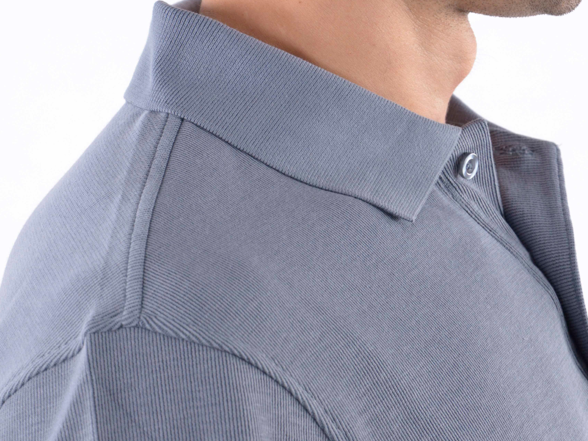 Poloshirt, Polo, Shirt, Top Modern, Klasse Design, grau Größe S – Bild 7