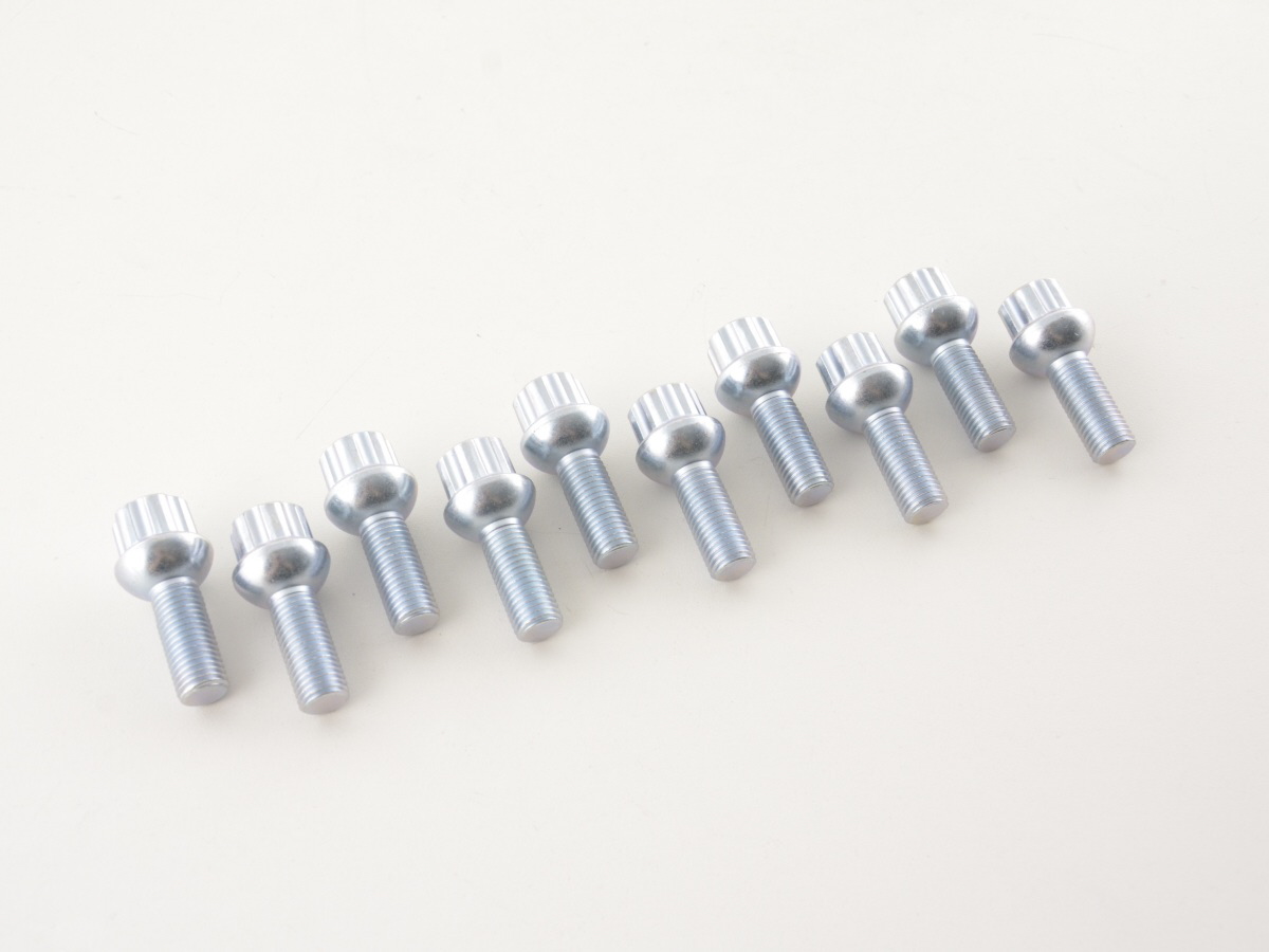 Radschrauben Set (10 Stk.) Schaftlänge 29mm Kugelbund silber M12x1,5