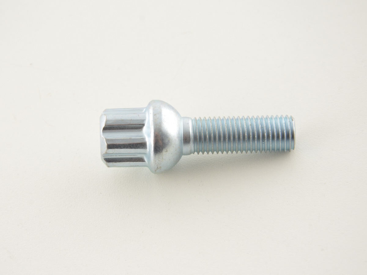 Radschrauben Set (10 Stk.) Schaftlänge 35mm Kugelbund silber M12x1,5 – Bild 5