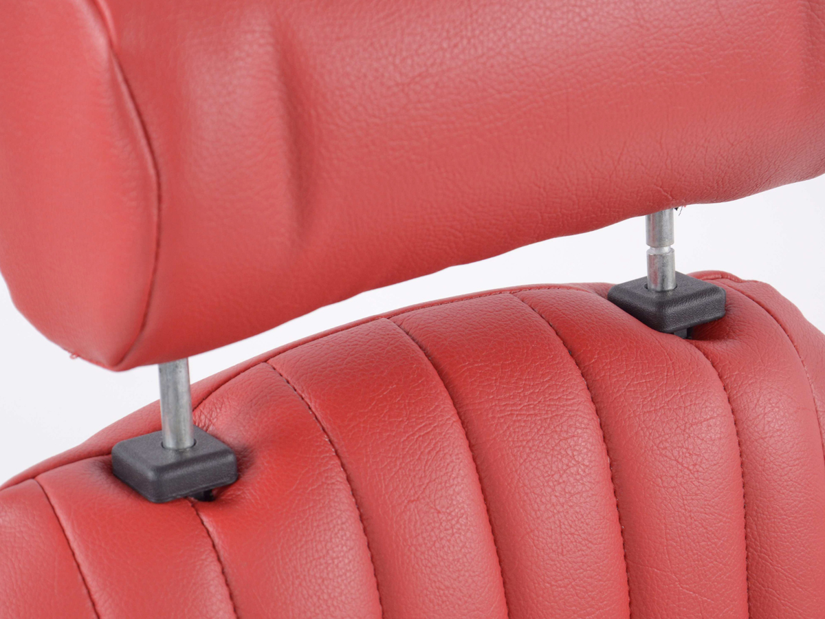 FK Oldtimersitze Auto Vollschalensitze Set Classic 2 Kunstleder rot mit Kopfstütze – Bild 6