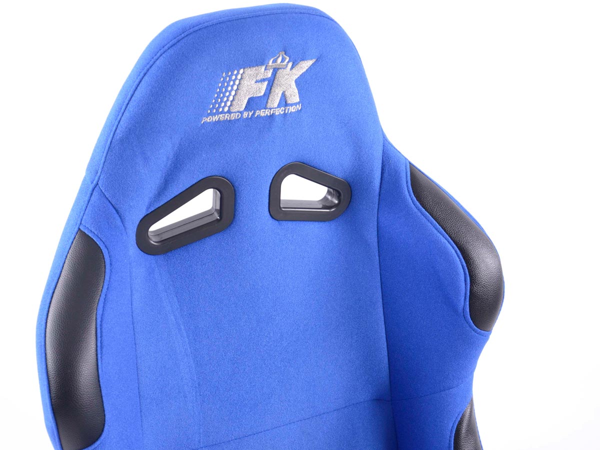 FK Sportsitze Auto Vollschalensitze Set Basic Stoff blau – Bild 3