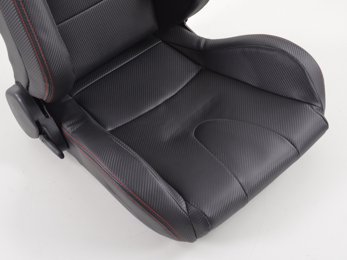 FK Sportsitze Auto Halbschalensitze Set Carbon-Optik Kunstleder schwarz – Bild 4