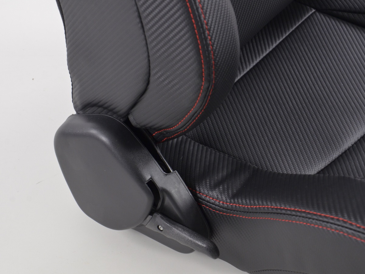 FK Sportsitze Auto Halbschalensitze Set Carbon-Optik Kunstleder schwarz – Bild 6