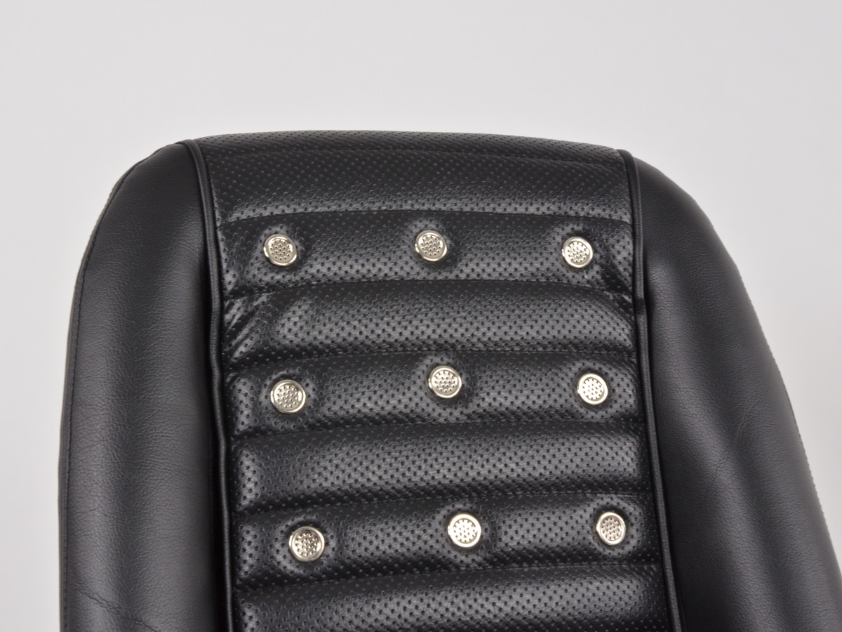 FK Oldtimersitze Auto Vollschalensitze Set Classic 1 Kunstleder schwarz ohne Kopfstütze inkl. Laufschienen – Bild 3