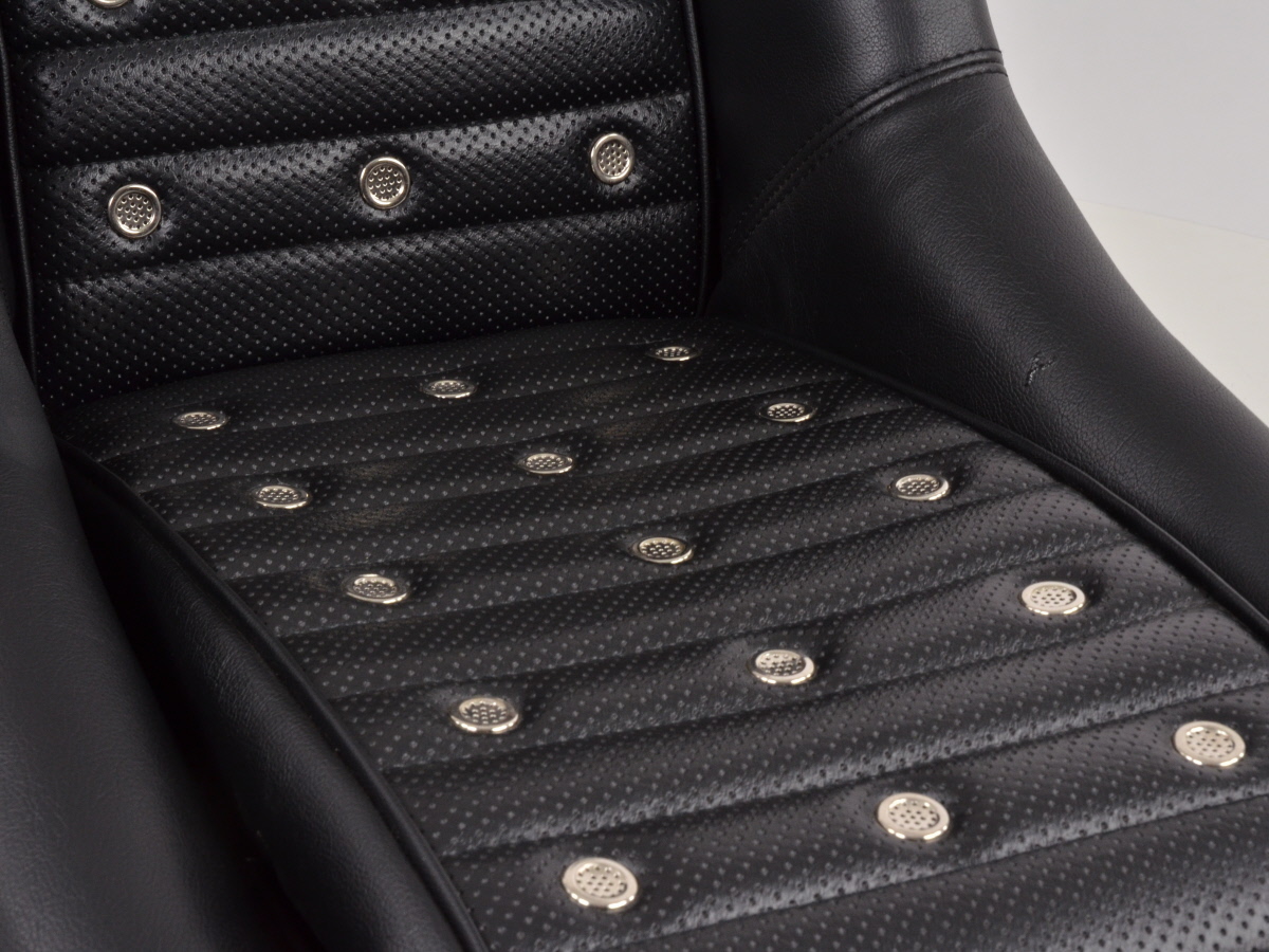 FK Oldtimersitze Auto Vollschalensitze Set Classic 1 Kunstleder schwarz ohne Kopfstütze inkl. Laufschienen – Bild 4