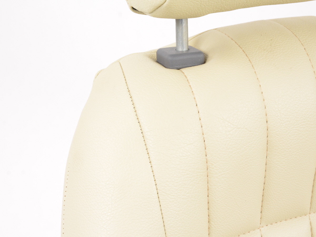 FK Oldtimersitze Auto Vollschalensitze Set Classic 2 Kunstleder beige mit Kopfstütze – Bild 5