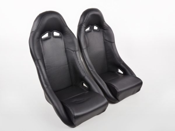 FK Sportsitze Auto Vollschalensitze Set Club Kunstleder schwarz