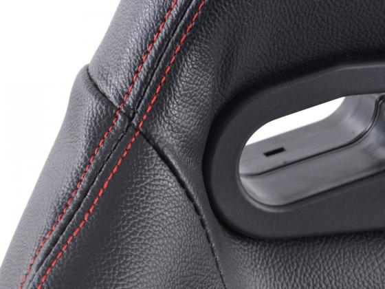 FK Sportsitze Auto Halbschalensitze Set Detroit Kunstleder mit Laufschienen schwarz – Bild 5