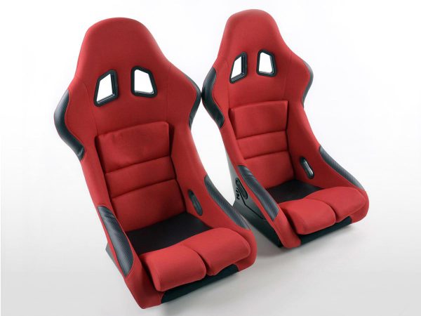 FK Sportsitze Auto Vollschalensitze Set Edition 2 Stoff rot