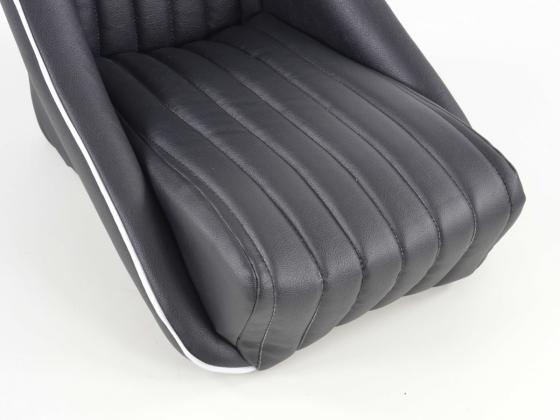 FK Oldtimersitze Auto Vollschalensitze Set Montgomery im Retro-Look schwarz/weiß – Bild 5