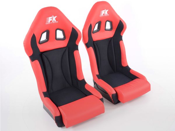 FK Sportsitze Auto Vollschalensitze Set Race 1 mit Glanz-Fiberglas-Cover