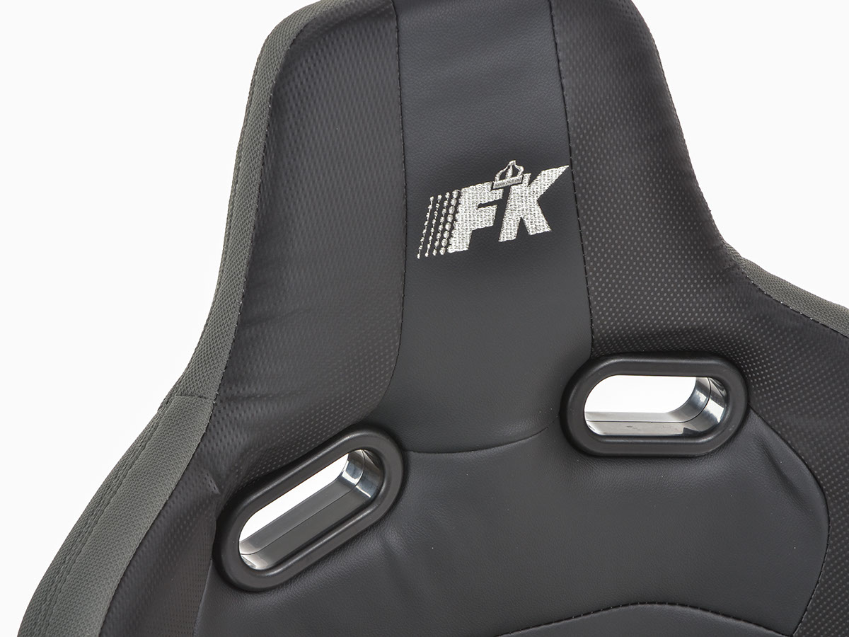 FK Sportsitze Auto Halbschalensitze Set Köln Kunstleder/Stoff schwarz/grau