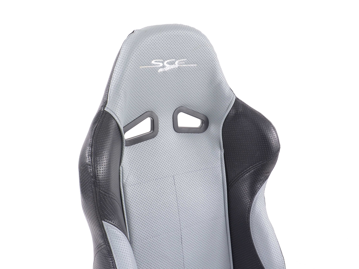 FK Sportsitze Auto Halbschalensitze Set SCE-Sportive 2 Kunstleder grau/schwarz – Bild 3