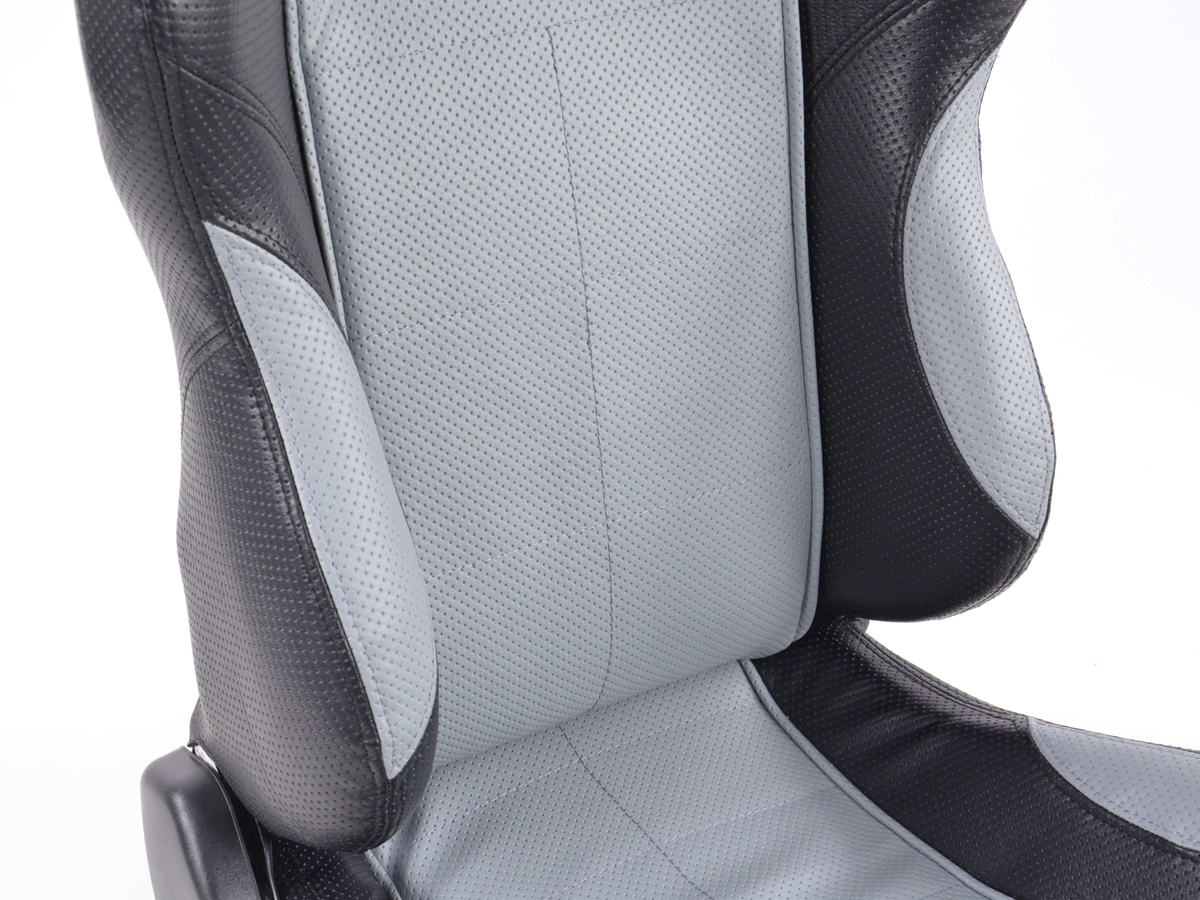 FK Sportsitze Auto Halbschalensitze Set SCE-Sportive 2 Kunstleder grau/schwarz – Bild 5