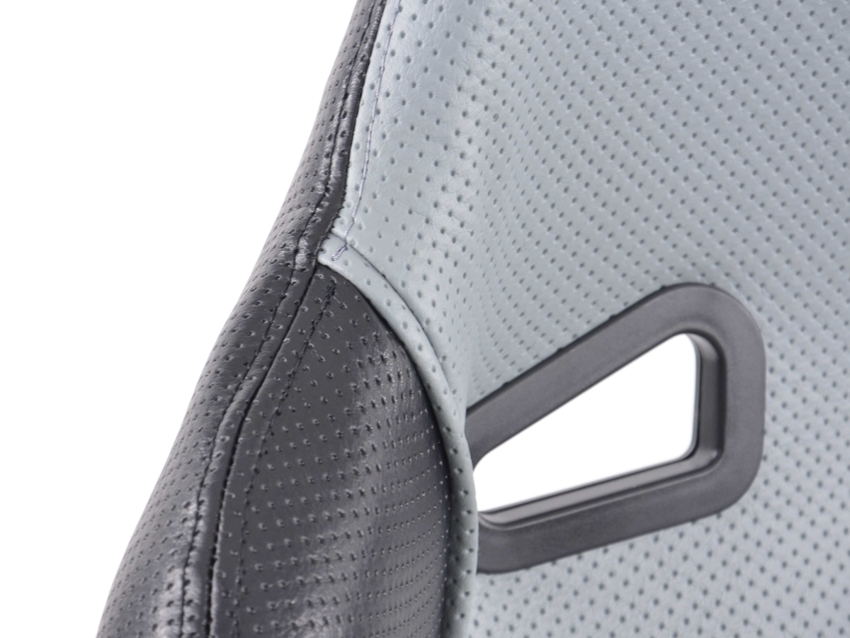 FK Sportsitze Auto Halbschalensitze Set SCE-Sportive 2 Kunstleder grau/schwarz – Bild 6