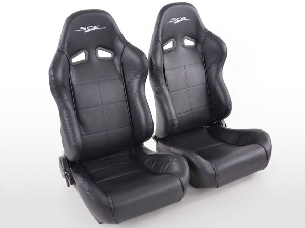 FK Sportsitze Auto Halbschalensitze Set SCE-Sportive 1 Kunstleder schwarz