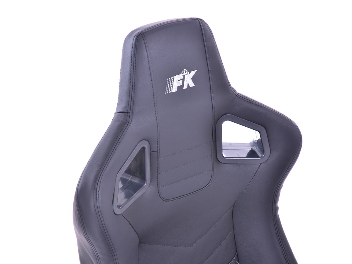 FK Sportsitze Auto Halbschalensitze Set Stuttgart Kunstleder schwarz